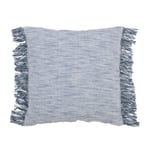 Coussin avec Franges "Santorin" 45x45cm Blanc & Bleu