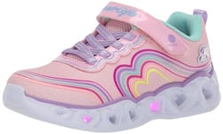 Skechers Girls Baskets, Light Pink Sparkle Mesh/Multi Trim, 36 EU