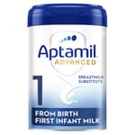 Aptamil Advanced 1 First Infant Baby Milk Powder Formula, from Birth, 800g