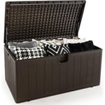 Coffre de Rangement étanche 492L,Grand Coffre de Rangement en Résine Intérieur/Extérieur Verrouillable pour Jouets/Outils - Goplus