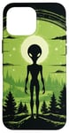 Coque pour iPhone 16 Pro Max Tête d'extraterrestre verte mignonne visage OVNI || Alien