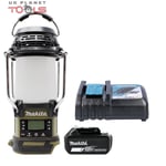 Makita DMR055O 18V LXT Olive Green AM/FM Radio Lantern+ 1x 6Ah Battery & Charger