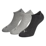 PUMA Unisex Puma Sneaker Socks 3 Pair Pack Grey 12 14 UK, Grey