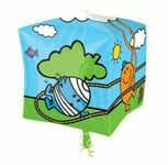 Mr Men Cubez Foil Balloon - Birthday - Party - Mr Bump Tickle Happy Funny 15"