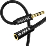 Cable Rallonge Jack Audio Câble Extension Audio en Nylon Tressé Jack Stéré 3,5mm Mâle vers Femelle pour Casque Écouteur,iPod iPhone iPad,Voiture,Autoradios,Smartphones, Lecteur MP3,PS4,PC-2M