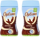 Options White Instant Hot Chocolate Drink 220g - 2 Pack