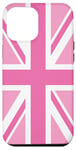 Coque pour iPhone 12 Pro Max Rose, drapeau du Royaume-Uni Union Jack