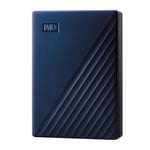 WD 6TB My Passport for Mac portable external storage, USB 3.0, Mac Compatible external hard drive, software for device management, backup and password protection, Time Machine Ready, Midnight Blue