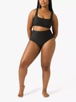 Modibodi High Waist Light Moderate Period Bikini Swim Briefs, Black