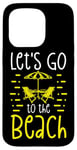 Coque pour iPhone 15 Pro Chaises de plage d'été Let's Go to the Beach