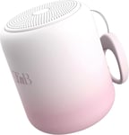 Enceinte Color - Idee Cadeau Noel, Enceinte sans Fil Portable, Connexion Bluetooth 8 Heures, Petite Enceinte de Douche Waterproof IPX4, Format Mini Tendance et Colorée ¿ Dégradé Blanc et Rose