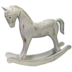 Vacchetti - Cheval à bascule en bois blanc cm26,5x6,5h23