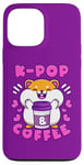 Coque pour iPhone 13 Pro Max Hamster, K-Pop et café, musique coréenne, mignon et enjoué