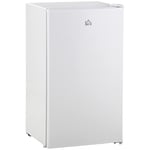 HOMCOM 91 Litre Freestanding Under Counter Fridge Freezer with Chiller Box, Reversible Door, Adjustable Thermostat, 47.5cm Wide, Noise Level: Decibels 40, White