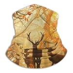 Sng9o Deer In The Forest Multifunctional Outdoor Neck Warmer Face Mask Fleece Balaclava Headband