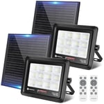 Aigostar Projecteur LED solaire avec télécommande 200 W, blanc froid 6500 K, spot solaire extérieur imperméable IP65, projecteur LED extérieur avec luminosité et synchronisation réglables pour jardin,