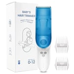 CARER SPARK Tondeuse à cheveux pour bébé, silencieuse, adsorption sous vide, IPX7, étanche, rechargeable, avec 2 peignes de guidage, tondeuse à cheveux professionnelle sûre pour enfants