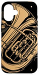 Coque pour iPhone 16 Keeping It Low Key Funny Tuba Instrument de musique Tuba Player