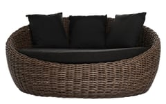 DAY BED MAJE NATURAL 186X183X90CM EKOROTTINKI SMOKE NATURAL 10MM, TYYNYT MUSTA