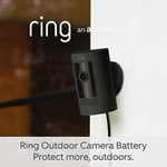 Ring Stick Up Cam Plug-In HD Outdoor Wired Home Security Camera Black! UK NEW!