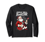 Jingle Bell Rockstar Music Santa Long Sleeve T-Shirt