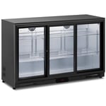 Frigo à Boissons Réfrigérateur Bar Vitrine Porte Double Vitrage 318L Noir