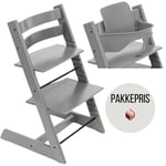 PAKKE, Stokke Tripp Trapp® chair Storm grey + Baby set²