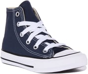 Converse 3J233C Ashi Core Lace Up High Top Trainers Boys Shoes Navy UK 1 - 12.5