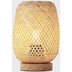 Barcelona Led - Lampe à poser en osier et bois 'Ruka' - E27