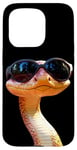 Coque pour iPhone 15 Pro Serpent avec Lunettes de Soleil Python Cobra Mamba Serpents