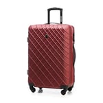 WITTCHEN Valise de Voyage Bagage à Main Valise Cabine Valise Rigide en ABS avec 4 roulettes pivotantes Serrure à Combinaison Poignée télescopique Classic Line Taille M Burgund