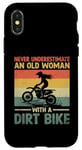 iPhone X/XS Never Underestimate An Old Woman With Dirt Bike Motocross Case