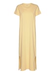 Rebekka Dress Gots Maxiklänning Festklänning Yellow Basic Apparel