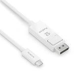 PureLink Câble USB-C vers DisplayPort 4K Ultra HD 60 Hz, connecteurs plaqués or, 2 m, blanc