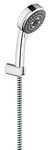 GROHE Vitalio Comfort 100 - Wall Mount Hand Shower Set (3 Spray Hand Shower 10 cm, Water Saving Technology and Anti-Limescale System, Shower Hose 1.75 m, Universal Wall Holder), Chrome, 26176000