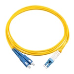 - Câble/Rallonge Fibre Optique - Lc À Sc Os2 Monomode Duplex 9/125 ¿m Jarretière Optique Lszh - Blindage Et Connecteur Renforcée - Perte Très Fiable (2M)[Q3951]