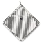 Lexington Icons Herringbone Striped Gryteklut, Svart Sort Bomull