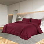 Torana - Ensemble de housse de couette Bordeaux 200x220 cm Microfibre