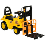 Kids Ride-On Tractor, Ride-On Forklift Truck with Fork and Tray