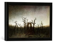 Kunst für Alle 'Encadré Image de Caspar David Friedrich Abbaye dans la forêt Eich, d'art en qualité Photos Fait Main de Cadre, 40 x 30 cm, Noir Mat