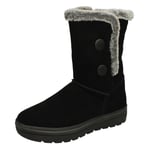 Ladies Skechers Memory Foam Faux Fur Lined Mid Calf Boots Cool Gal 49864