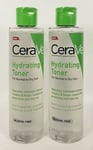 CeraVe Hydrating Facial Toner Fragrance-Free Normal To Dry Skin  2 PACKS LOT