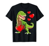 Kids I Steal Hearts Trex Dino Boys Valentines Day Dinosaur T-Shirt