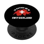 Vintage, je préfèrerais être en Suisse, amateur de Suisse rétro PopSockets PopGrip Interchangeable