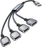 Câble Usb Répartiteur 4 Ports 1M,4 En 1 Type A Mâle Vers Femelle Splitter Multi Cordon Multiple Porte Multiprise Extender Hub Chargeur Split Pour Macbook,Xbox One,Ps4,Ps5,Voiture,P[CAB131863]