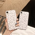 Fashion Grey Leopard Print Cases Compatible with iphone XR Back Cover Sockproof Anti-Scratch Silicone Phone Case Full Body Protection Shell - for iphone XR