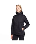 Peter Storm WoMens Waterproof Jacket with a Fully Adjustable Hood, Hiking Raincoat - Black - Size 18 UK