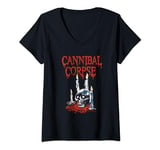 Womens Cannibal Corpse - Official Merchandise - Ritual Candles V-Neck T-Shirt