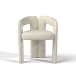 Cassina - Dudet Armchair, zipper in grey, Look -  13L010 Bianco - Ruokapöydän tuolit - Patricia Urquiola - Valkoinen - Metalli/Tekstiili materiaali/Synteettinen/Vaahto