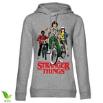 Hybris Stranger Things Bikes Girls Hoodie (HeatherGrey,XXL)